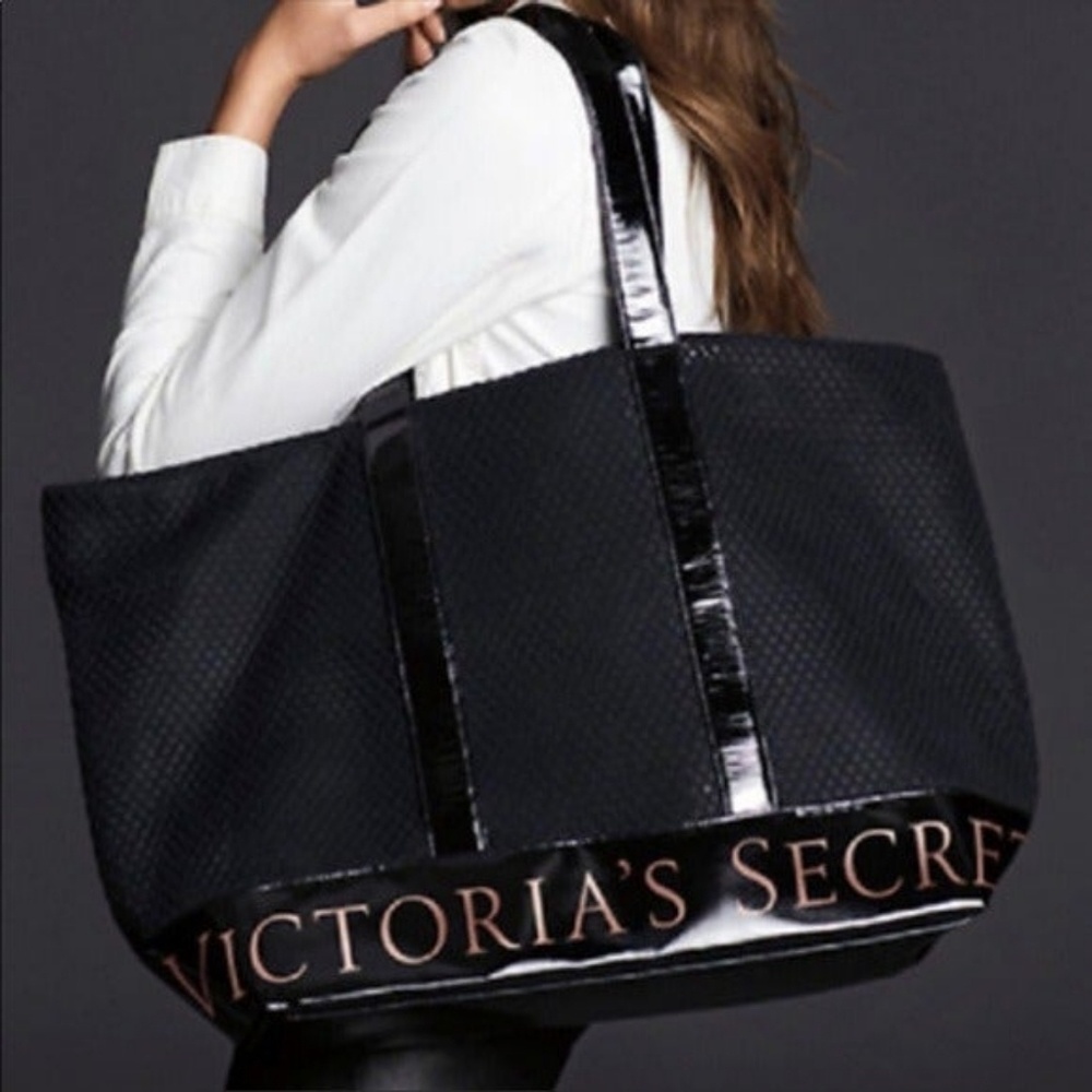 Victoria’s Secret Black Mesh Weekender Tote